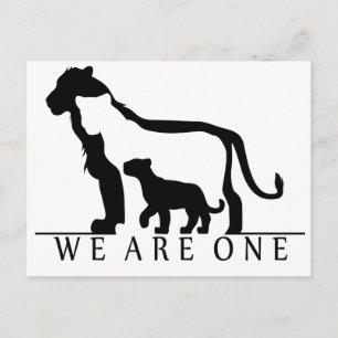 Lion Family (white version) Postcard