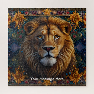Lion fantasy colour painting Wildlife Art Jigsaw Puzzle