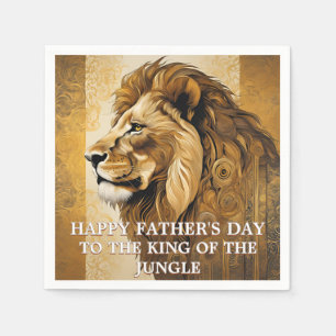 Lion Fathers Day Napkin