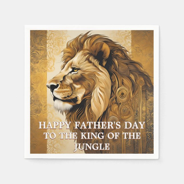 Lion Fathers Day Napkin (Front)