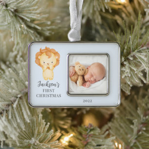 Lion First Christmas Photo Christmas Ornament