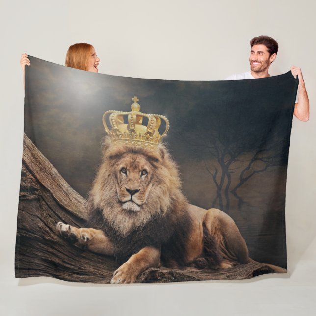 Lion Fleece Blanket (In Situ)