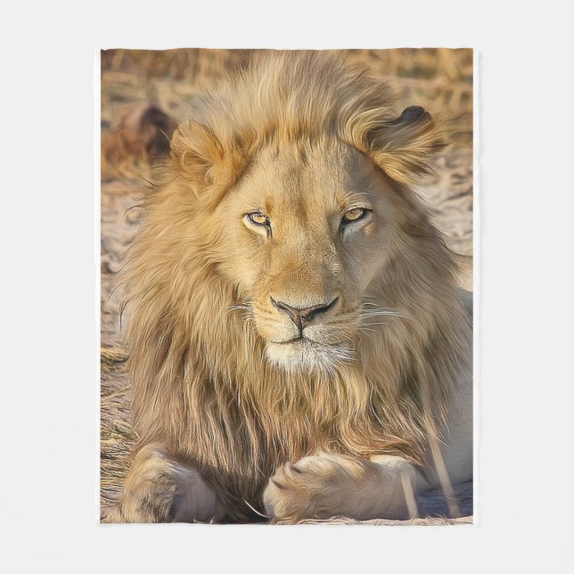 Lion Fleece Blanket (Front)