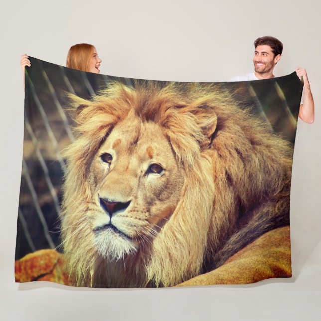 Lion Fleece Blanket (In Situ)