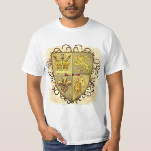 Lion Fleur  De Lis Shield  T-Shirt