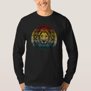 Lion For Kids King Women Vintage Retro Animal Vin T-Shirt