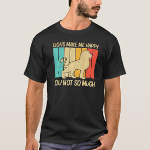 Lion For Men Women African Safari Zoo Animal Retro T-Shirt