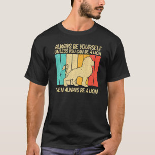 Lion For Men Women African Safari Zoo Animal Retro T-Shirt