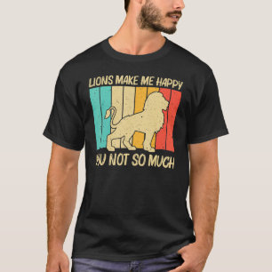 Lion For Men Women African Safari Zoo Animal Retro T-Shirt