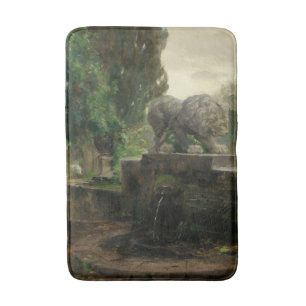 Lion Fountain in Rome (by H.A. Brendekilde) Bath Mat