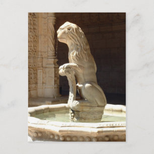 Lion fountain postcard