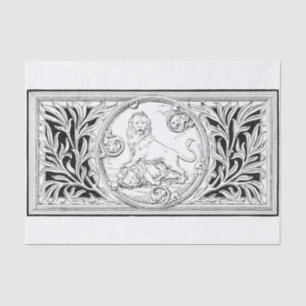 Lion frame decoupage tissue paper