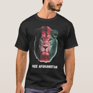 Lion Free Afghanistan Flag T-Shirt
