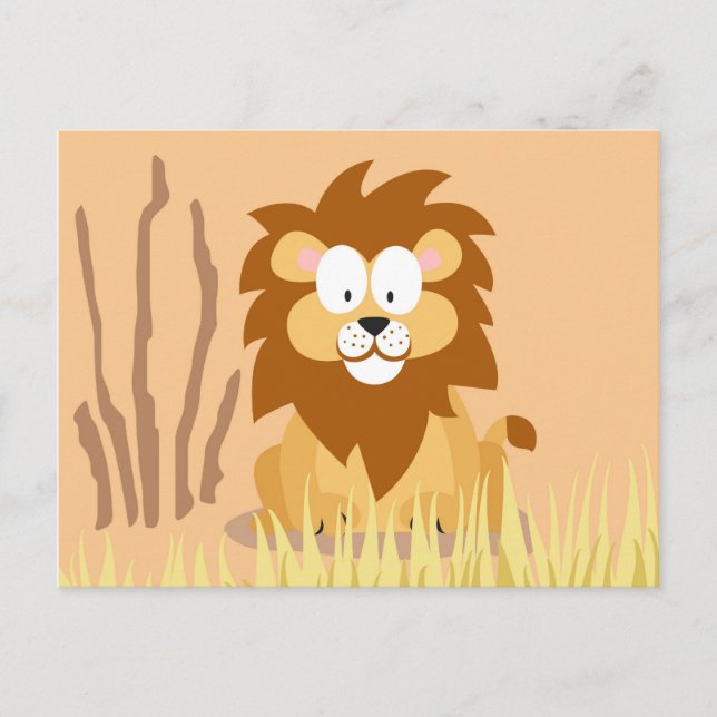 Lion from my world animals serie postcard (Front)