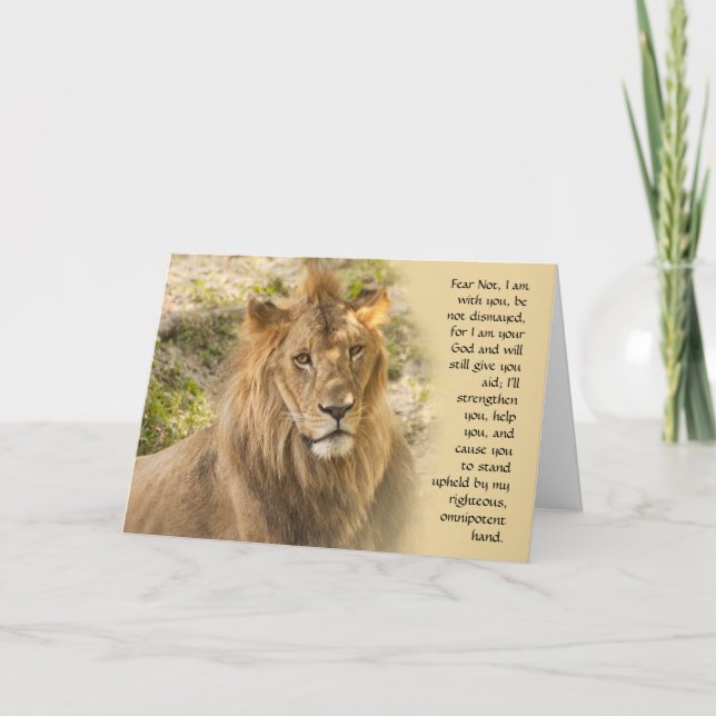 Lion Get Well Card (Front)