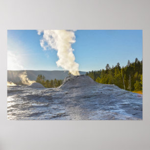 Lion Geyser, Yellowstone National Park, wyoming Poster