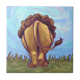 Lion Gifts & Accessories Ceramic Tile