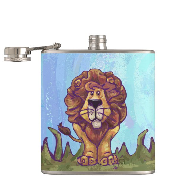 Lion Gifts & Accessories Hip Flask (Opened)