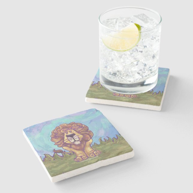 Lion Gifts & Accessories Stone Coaster (Side)