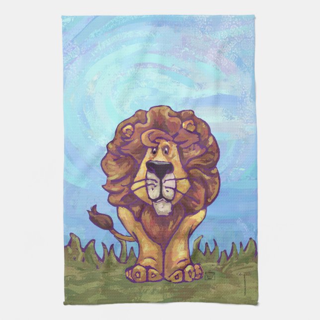 Lion Gifts & Accessories Tea Towel (Vertical)