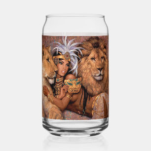 Lion Goddess Egyptian Princess Glass