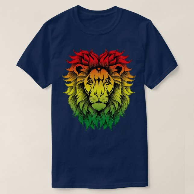Lion Good RastaFari Music Rasta Jamaica Reggae T-Shirt (Design Front)