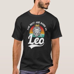 Lion Graphic July August Birthday Leo Zodiac Sign T-Shirt