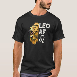 Lion Graphic July August Birthday Leo Zodiac Sign T-Shirt