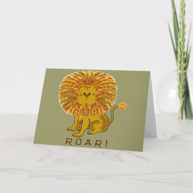 Lion Greeting Cards (Front)
