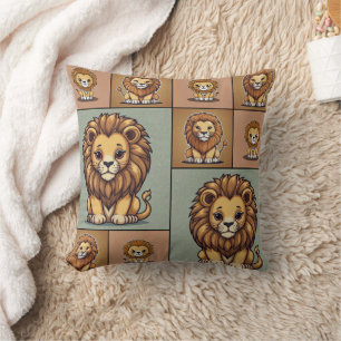 Lion Group Pattern Cushion