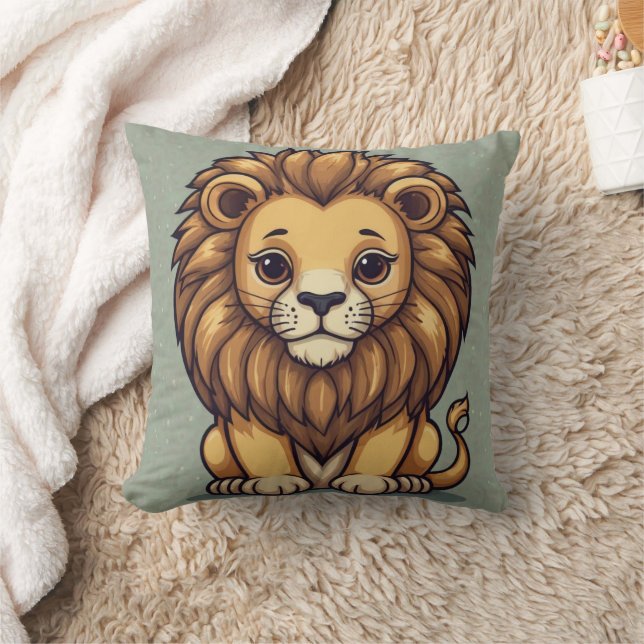Lion Group Print Cushion (Blanket)