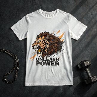 Lion Gym TShirt – Unleash Power Beast Mode Workout