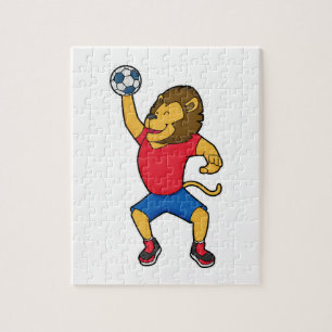Lion Handball player Handball Jigsaw Puzzle
