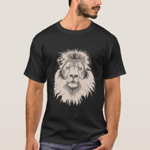 Lion Head Basic Black T-Shirt
