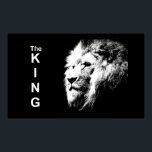 Lion Head Black & White Modern Pop Art Template Poster<br><div class="desc">Lion Head Black & White Modern Pop Art Template Elegant Poster.</div>