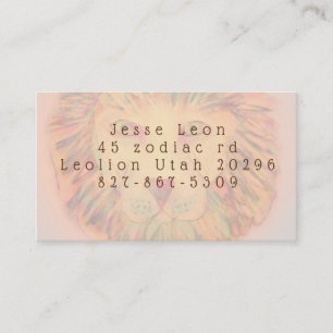 Lion head business card