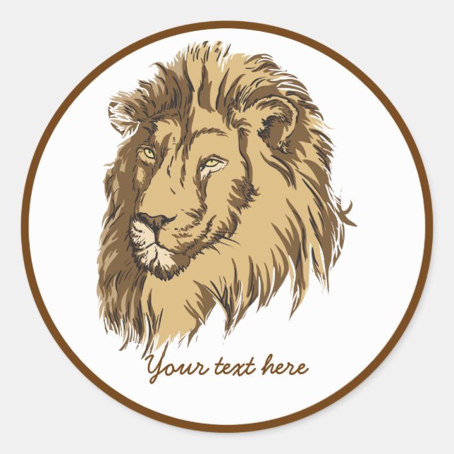 Lion head custom sticker (Front)