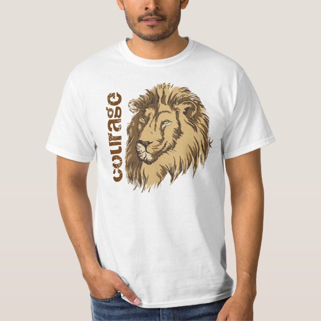 Lion head custom t-shirt Courage (Front)
