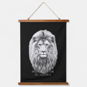 Lion head hanging tapestry