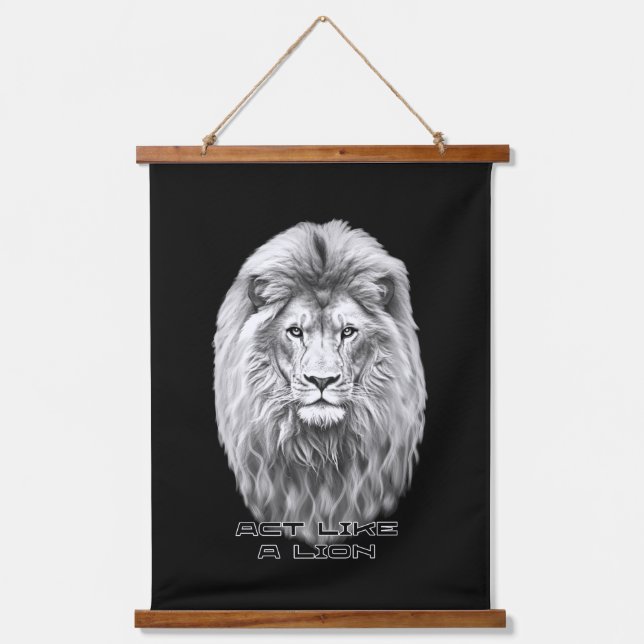 Lion head hanging tapestry (Front)