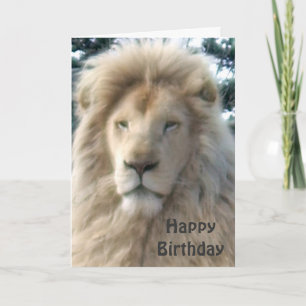 Lion Head 'Happy Birthday' card front text