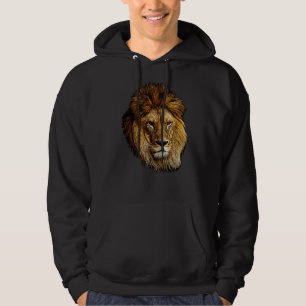Lion Head Majestic Portrait Of A Fierce Lion Hoodie