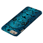 Lion Head Metallic Blue Background Case-Mate iPhone Case (Bottom)