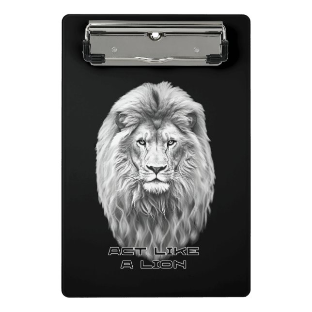 Lion head mini clipboard (Front)