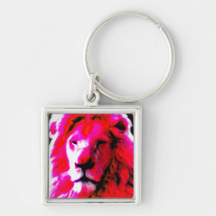 Lion Head Pink keychain