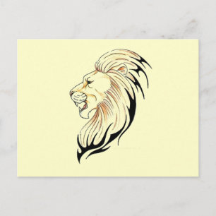 lion head postcard