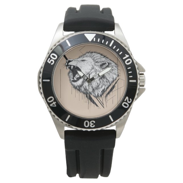Lion Head Premium Design  Watch (Front)