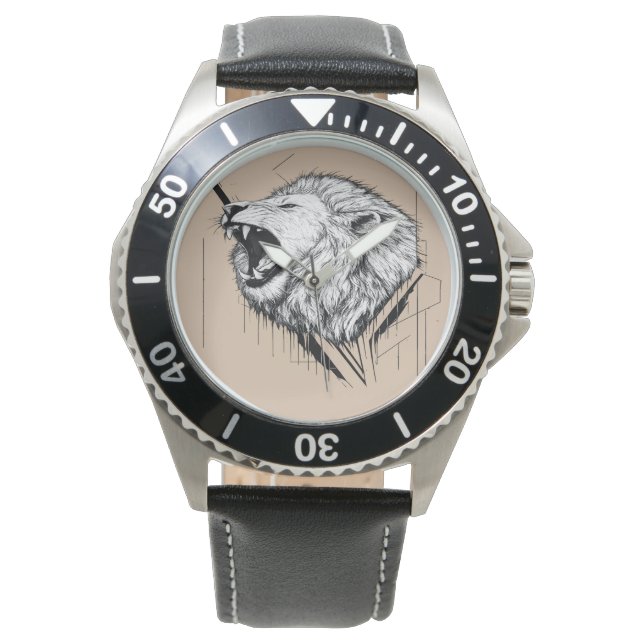 Lion Head Premium Design  Watch (Front)