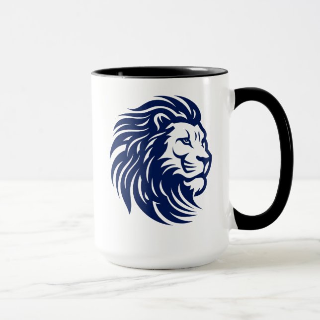 "Lion Head" Printed combo Colour Mug Cup  (Right)