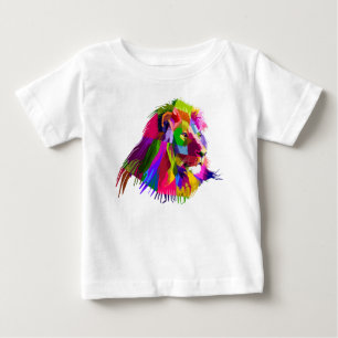 Lion  Head Prismatic Pop Art Design-62502 Baby T-Shirt